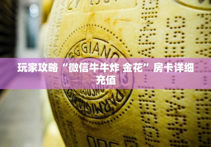 玩家攻略“微信牛牛炸 金花”房卡详细充值 玩家攻略“微信牛牛炸 金花”房卡详细充值