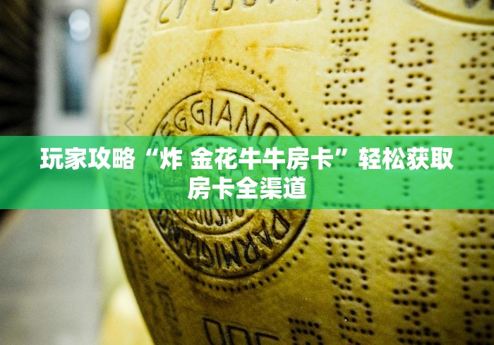 玩家攻略“炸 金花牛牛房卡”轻松获取房卡全渠道 玩家攻略“炸 金花牛牛房卡”轻松获取房卡全渠道