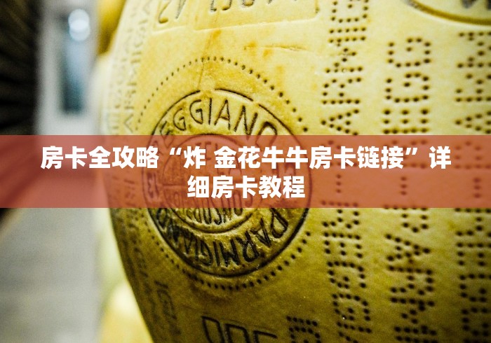 房卡全攻略“炸 金花牛牛房卡链接”详细房卡教程
