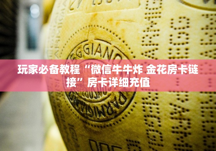 玩家必备教程“微信牛牛炸 金花房卡链接”房卡详细充值