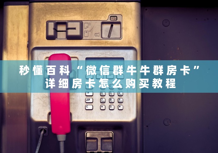 秒 懂 百 科 “ 微 信 群 牛 牛 群 房 卡 ” 详 细 房 卡 怎 么 购 买 教 程	