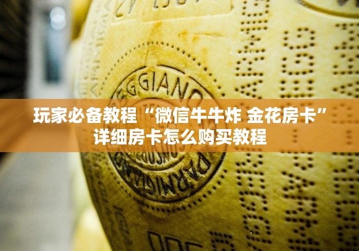 玩家必备教程“微信牛牛炸 金花房卡”详细房卡怎么购买教程